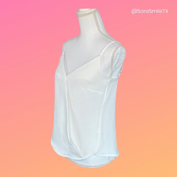 ANTHROPOLOGIE - RD Style - Boho White Pebbled Faux Wrap Camisole - NWOT - Picture 7 of 14